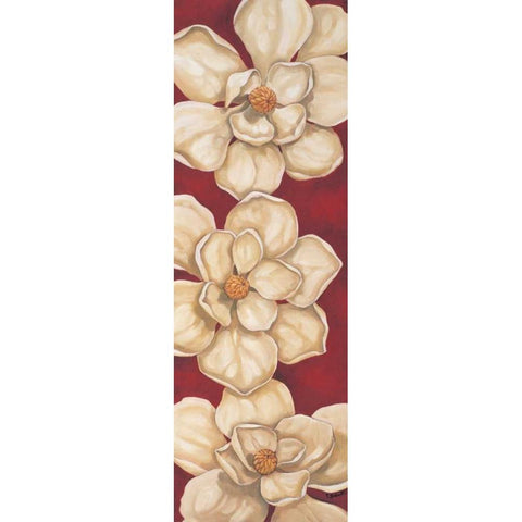 Bella Grande Magnolias Gold Ornate Wood Framed Art Print with Double Matting by Brent, Paul