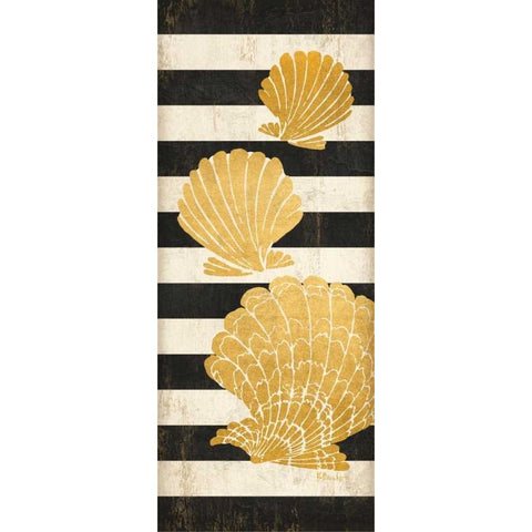 Gold Coast Scallop Black Modern Wood Framed Art Print with Double Matting by Brent, Paul