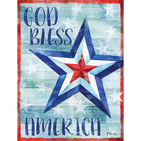 Freedom Star IV Gold Ornate Wood Framed Art Print with Double Matting by Brent, Paul