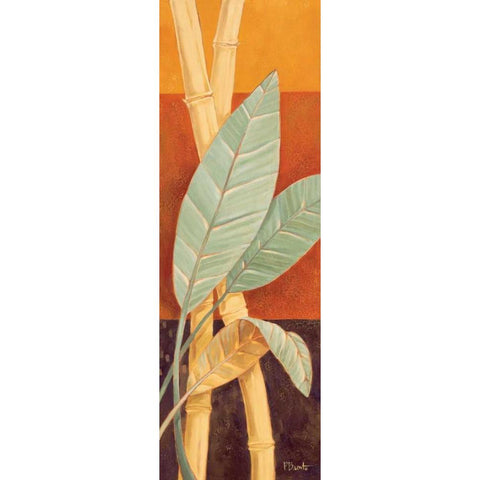 Bali Leaves I White Modern Wood Framed Art Print by Brent, Paul