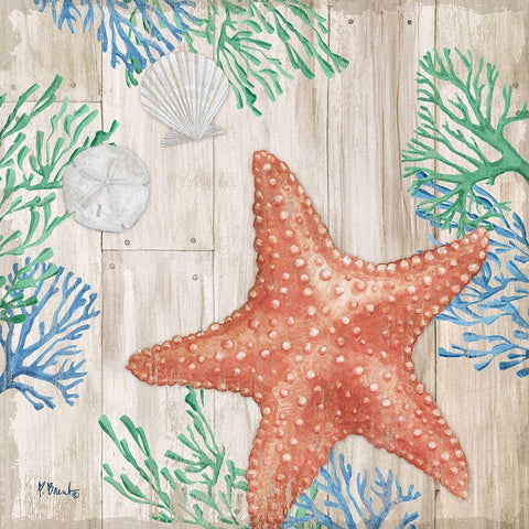 Clearwater Sealife II Gold Ornate Wood Framed Art Print with Double Matting by Brent, Paul