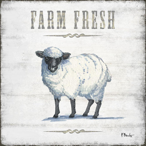 Farmhouse Fresh IV White Modern Wood Framed Art Print by Brent, Paul