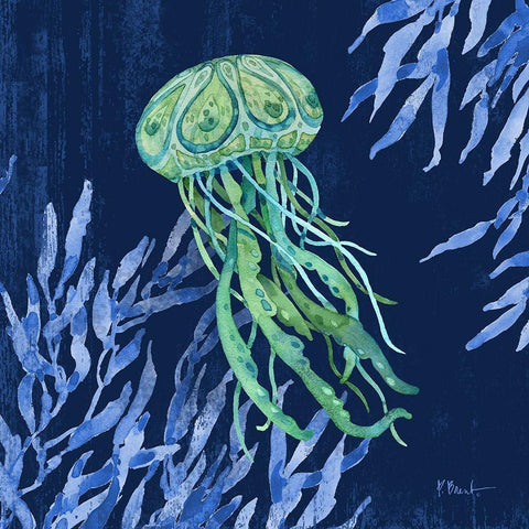 Bondi Sealife I Black Modern Wood Framed Art Print with Double Matting by Brent, Paul