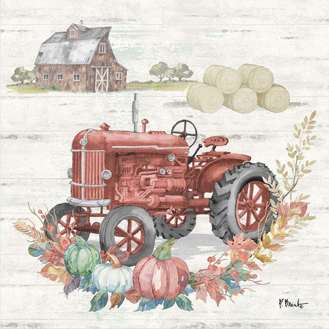 Plymouth Tractor II Black Modern Wood Framed Art Print with Double Matting by Brent, Paul