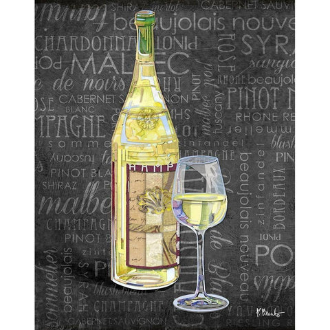 Sundried Wine II Black Modern Wood Framed Art Print with Double Matting by Brent, Paul