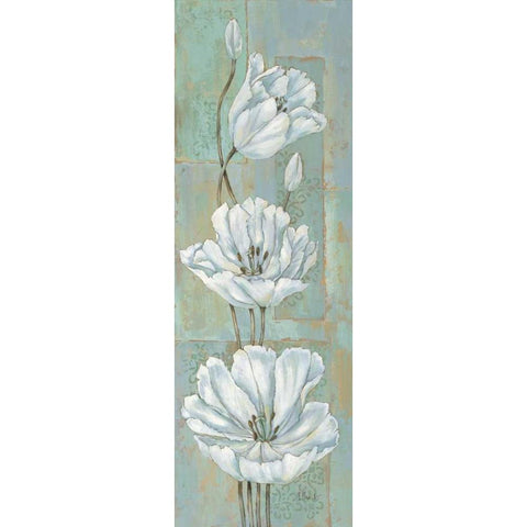 Florentine Tulips White Modern Wood Framed Art Print by Brent, Paul