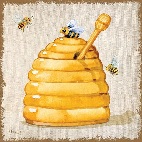 Honey Pot II White Modern Wood Framed Art Print by Brent, Paul