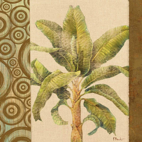 Parlor Palm I Gold Ornate Wood Framed Art Print with Double Matting by Brent, Paul