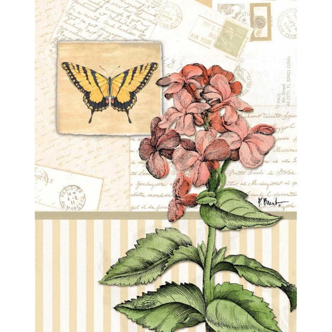 Botanical Collage I White Modern Wood Framed Art Print by Brent, Paul