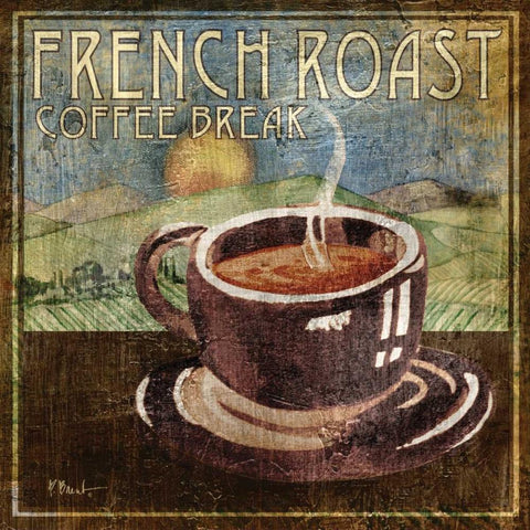 French Roast White Modern Wood Framed Art Print by Brent, Paul