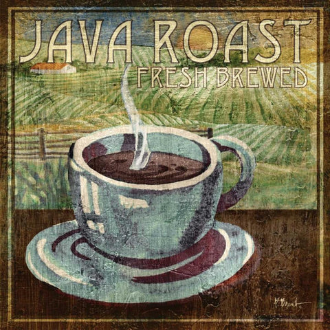 Java Roast White Modern Wood Framed Art Print with Double Matting by Brent, Paul