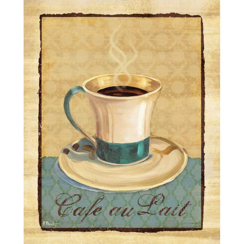 Coffee Club III White Modern Wood Framed Art Print by Brent, Paul