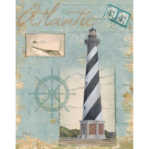 Seacoast Lighthouse I White Modern Wood Framed Art Print by Brent, Paul