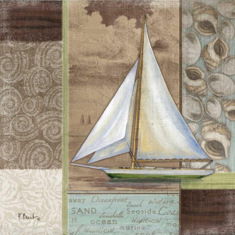 Santa Rosa Boat I Gold Ornate Wood Framed Art Print with Double Matting by Brent, Paul