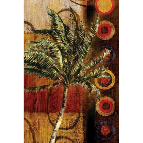 Modern Palm I Gold Ornate Wood Framed Art Print with Double Matting by Brent, Paul