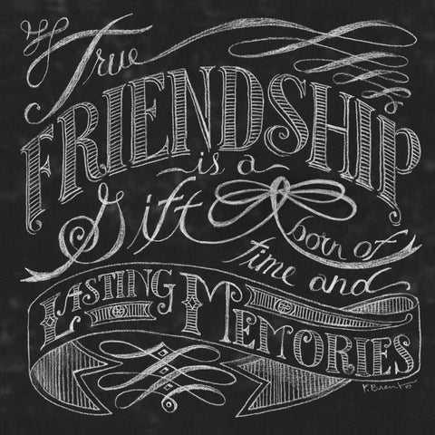 True Friendship Black Ornate Wood Framed Art Print with Double Matting by Brent, Paul