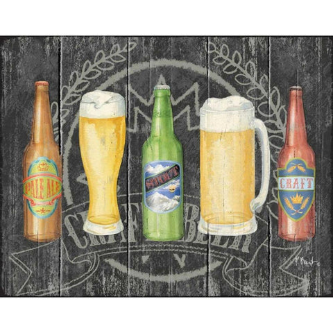 Craft Brew Horizontal White Modern Wood Framed Art Print by Brent, Paul