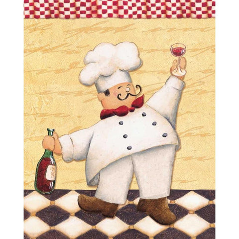 Le Chef et le Vin Black Modern Wood Framed Art Print with Double Matting by Brissonnet, Daphne