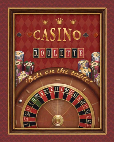 Roulette White Modern Wood Framed Art Print with Double Matting by Brissonnet, Daphne