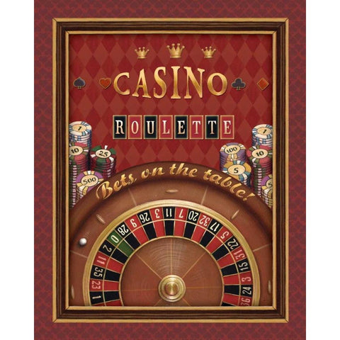 Roulette Black Modern Wood Framed Art Print with Double Matting by Brissonnet, Daphne