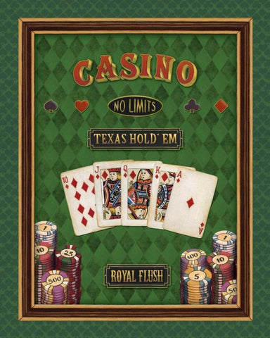 Texas Hold Em Black Ornate Wood Framed Art Print with Double Matting by Brissonnet, Daphne