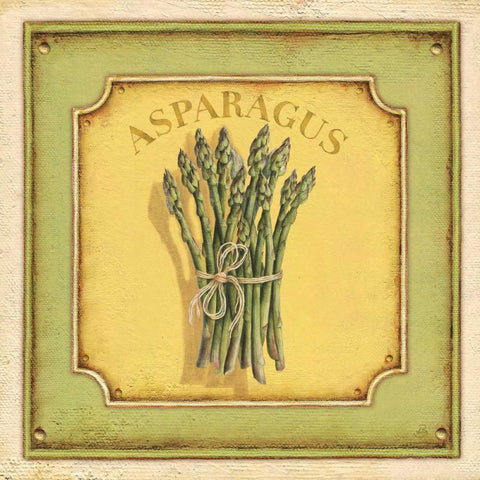Asparagus Gold Ornate Wood Framed Art Print with Double Matting by Brissonnet, Daphne