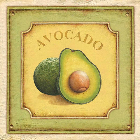Avocado Black Ornate Wood Framed Art Print with Double Matting by Brissonnet, Daphne