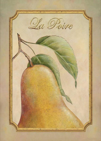 La Poire White Modern Wood Framed Art Print with Double Matting by Corbin, Delphine