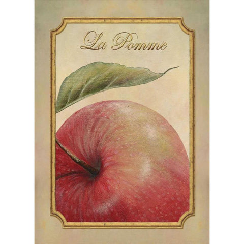 La Pomme White Modern Wood Framed Art Print by Corbin, Delphine