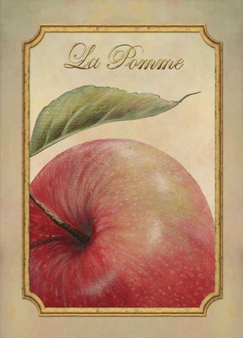 La Pomme Black Ornate Wood Framed Art Print with Double Matting by Corbin, Delphine