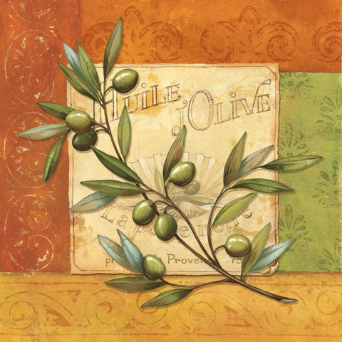 Olives du Midi I Gold Ornate Wood Framed Art Print with Double Matting by Corbin, Delphine