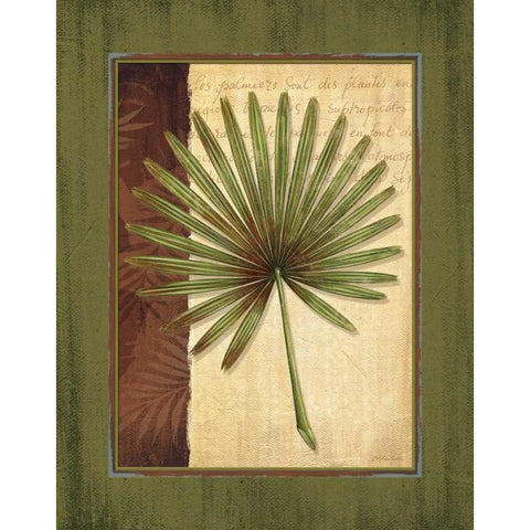 Palm Tropical I Black Modern Wood Framed Art Print with Double Matting by Corbin, Delphine