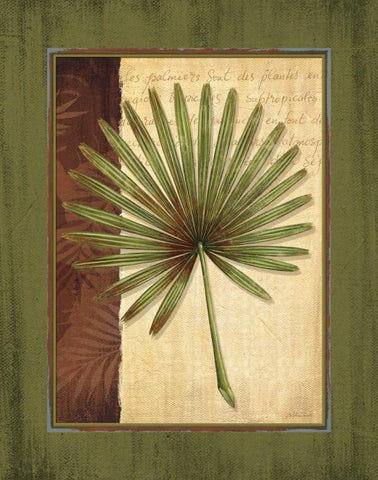 Palm Tropical I White Modern Wood Framed Art Print with Double Matting by Corbin, Delphine