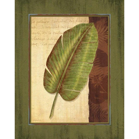 Palm Tropical II Black Modern Wood Framed Art Print by Corbin, Delphine