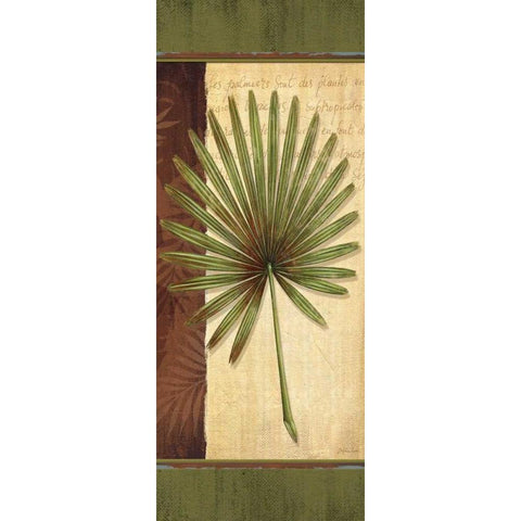 Palm Tropic Panel I Gold Ornate Wood Framed Art Print with Double Matting by Corbin, Delphine