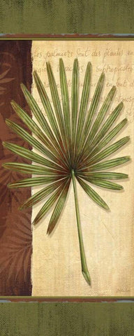 Palm Tropic Panel I White Modern Wood Framed Art Print with Double Matting by Corbin, Delphine