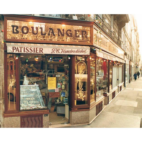 Boulangier Patissier Gold Ornate Wood Framed Art Print with Double Matting by Cieslikowski, Zeny
