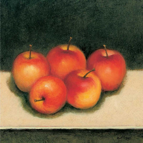 Gala Apples White Modern Wood Framed Art Print by Creevy, Bill