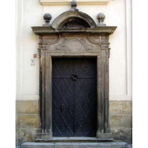 Prague Door I White Modern Wood Framed Art Print by Christensen, Jim