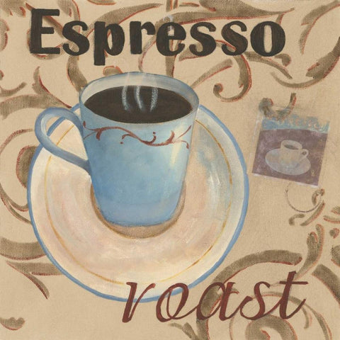 Espresso Roast Black Ornate Wood Framed Art Print with Double Matting by Davis, Paige