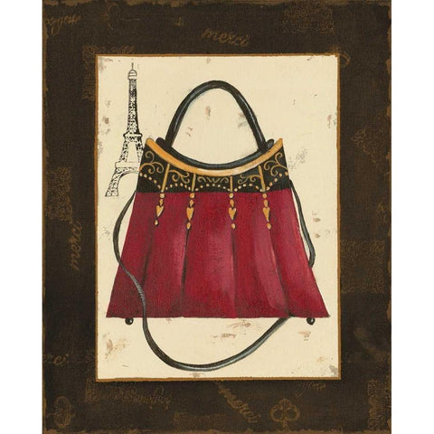 Fashion Purse I Gold Ornate Wood Framed Art Print with Double Matting by Devereux, Sophie