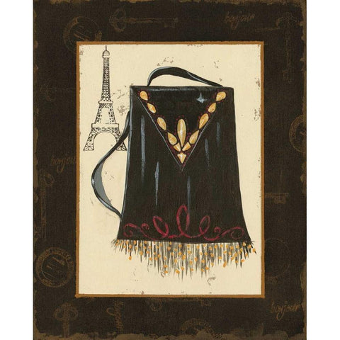 Fashion Purse II Gold Ornate Wood Framed Art Print with Double Matting by Devereux, Sophie