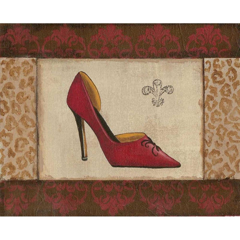 Fashion Shoe I White Modern Wood Framed Art Print by Devereux, Sophie