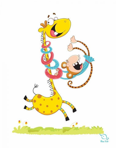Move it! Move It! White Modern Wood Framed Art Print with Double Matting by Blue Fish