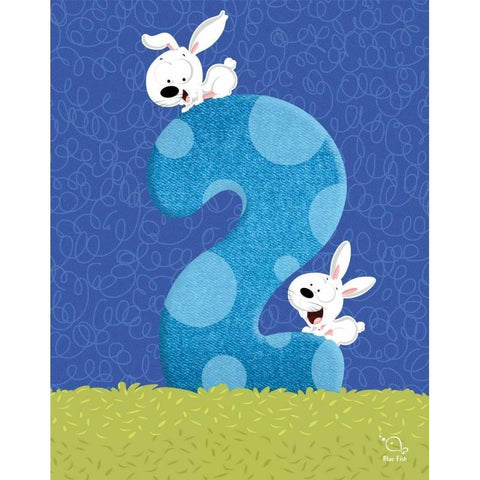 Bunny 2 White Modern Wood Framed Art Print by Blue Fish