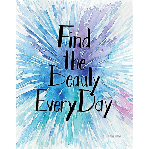 Every Day Beauty Black Modern Wood Framed Art Print with Double Matting by Frazer, Amy