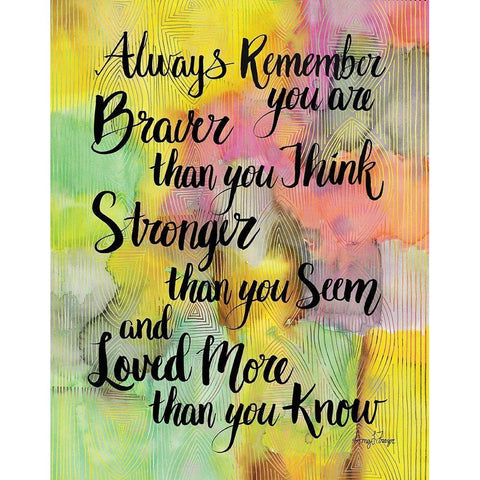 Braver Than You Think White Modern Wood Framed Art Print by Frazer, Amy