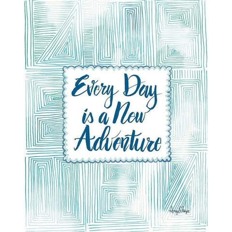 New Adventure White Modern Wood Framed Art Print by Frazer, Amy