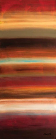 Serenidad Panel White Modern Wood Framed Art Print with Double Matting by Guedez, Carmen