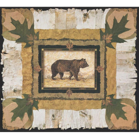 Bear White Modern Wood Framed Art Print by Gladding, Pamela